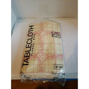 Vintage  Luxurious Vinyl 52”x70” Oblong Vinyl Flannel Back Spring Tablecloth